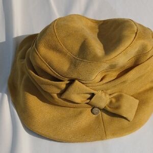 Comhats Est. 1996  Women’s Mustard Yellow Bow Accent Bucket Hat, Size M